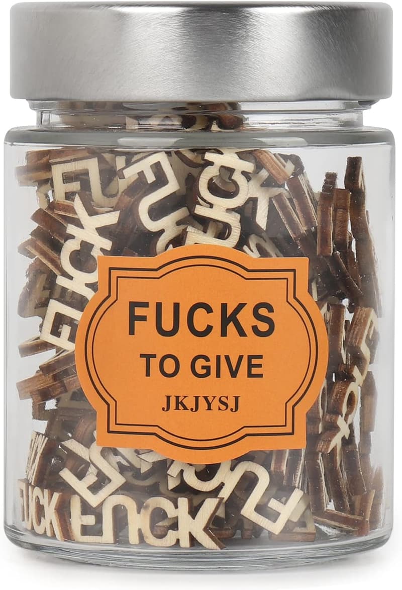 Funny Gag Gift Jar – 12oz “Fucks to Give” for Couples