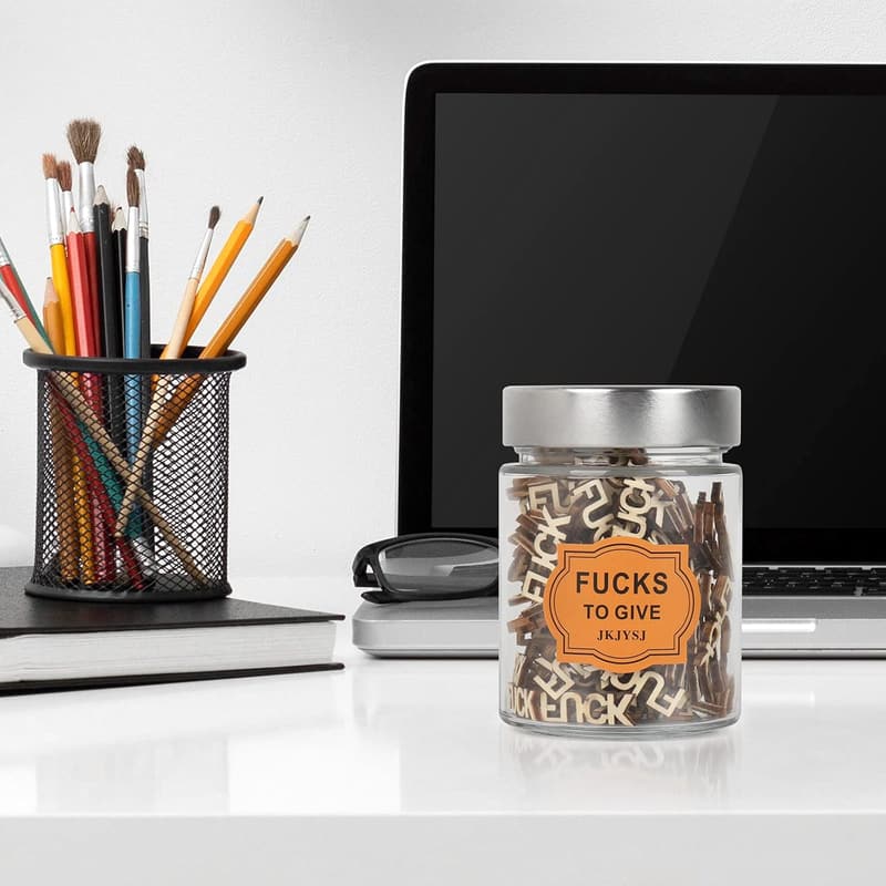 Funny Gag Gift Jar – 12oz “Fucks to Give” for Couples
