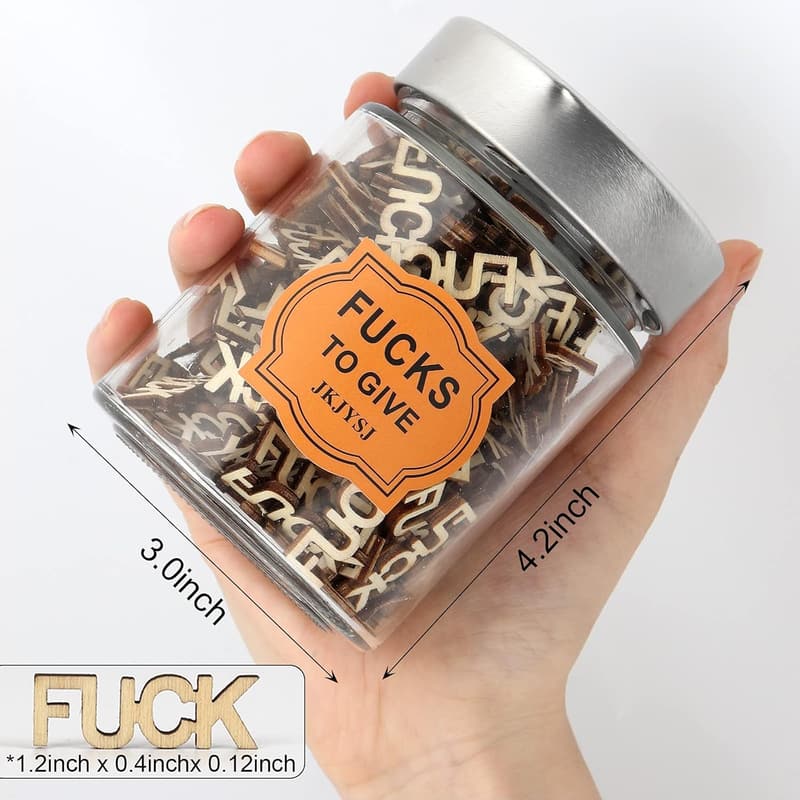 Funny Gag Gift Jar – 12oz “Fucks to Give” for Couples