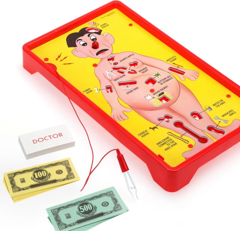 Operation Board Game for Kids Ages 6+, Family Fun, 1+ Players