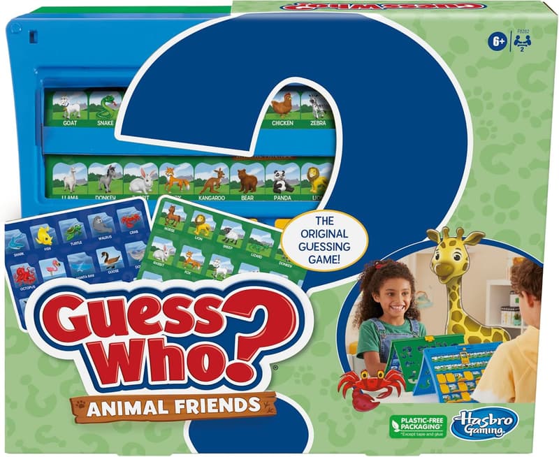 Animal Friends Guess Who? 2-Player Game for Kids Ages 6+