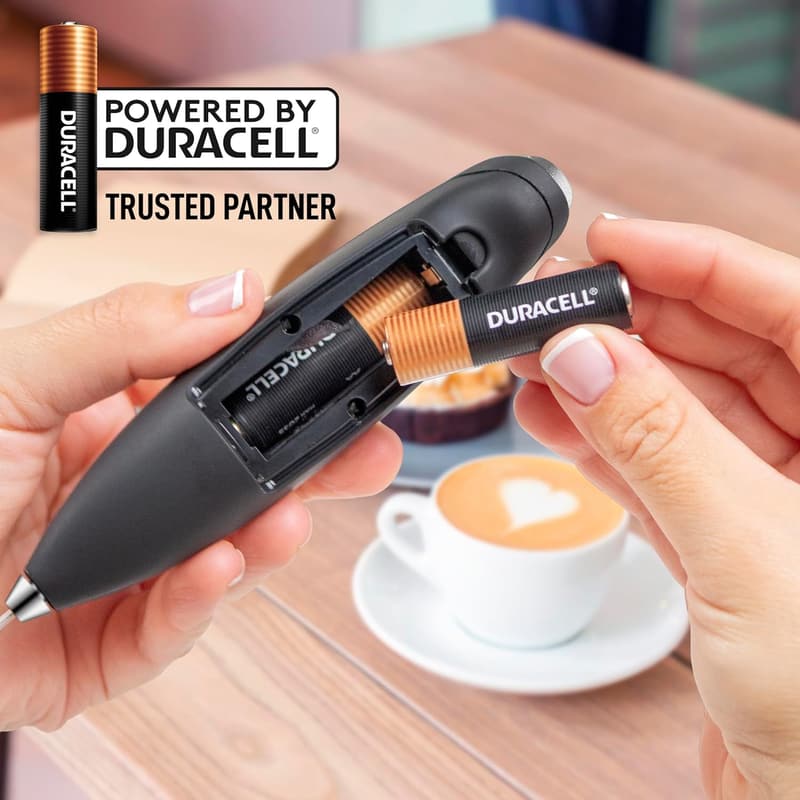 Milk Frother Wand - Electric Foam Mixer for Coffee & Lattes
