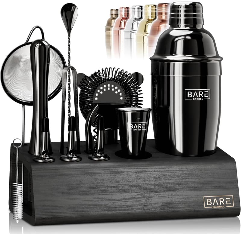 14-Piece Mixology Bartender Kit with 35 Recipe Cards