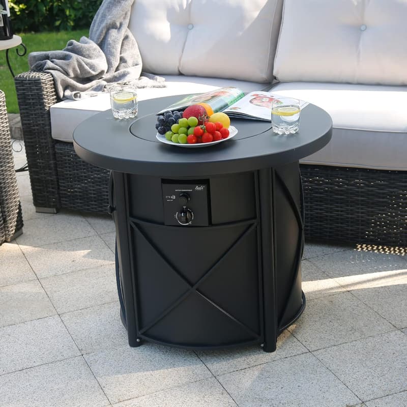 30-Inch Outdoor Propane Fire Pit Table, 50000 BTU