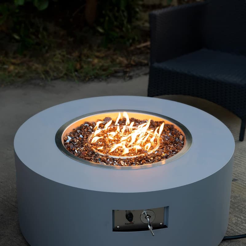 30-Inch Round Fire Pit Burner Ring - 304 Stainless Steel, 435,000 BTU
