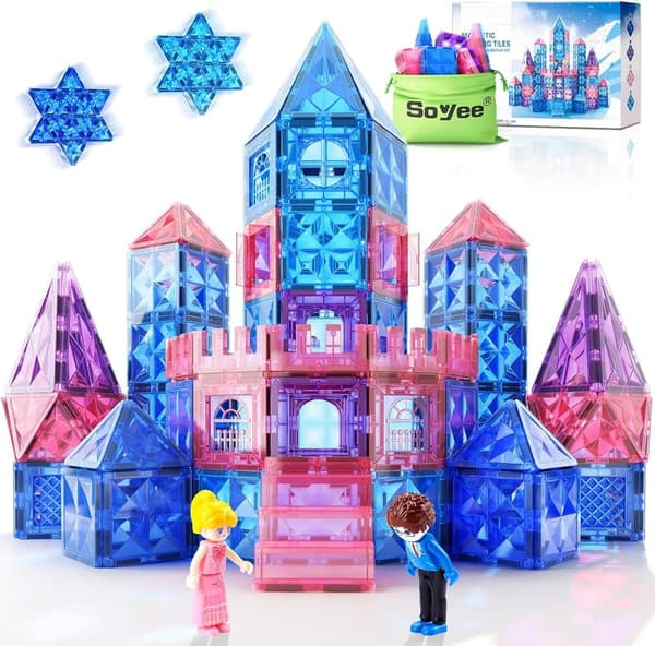 Princess Diamond Magnetic Building Blocks for Kids 3-8 Years