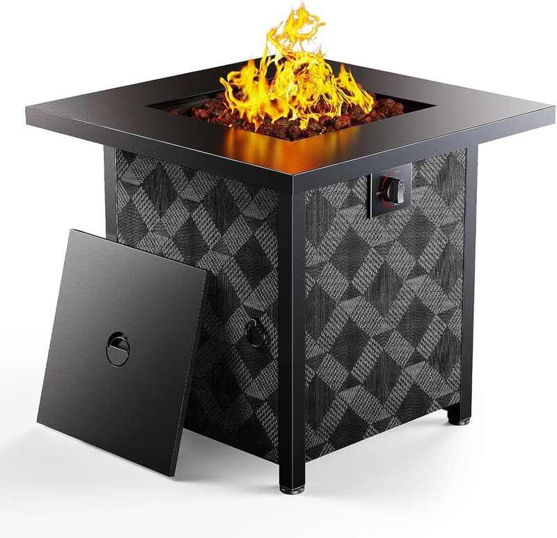 Outdoor Propane Fire Pit Table, 50,000 BTU, CSA-Certified