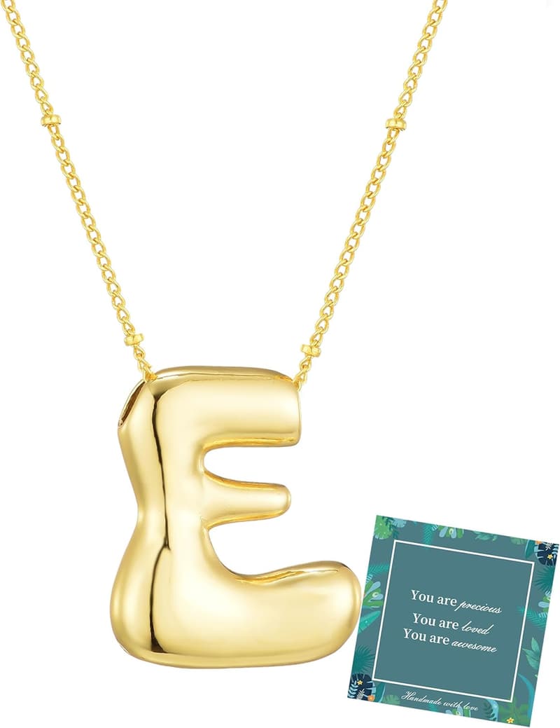 Personalized 14K Gold Plated Initial Necklace for Women