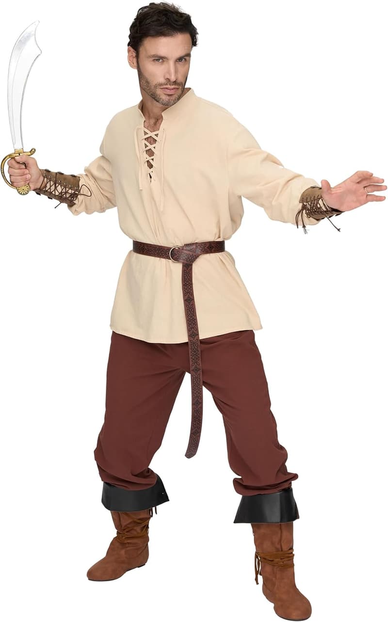 Halloween Men's Renaissance Pirate Costume Set