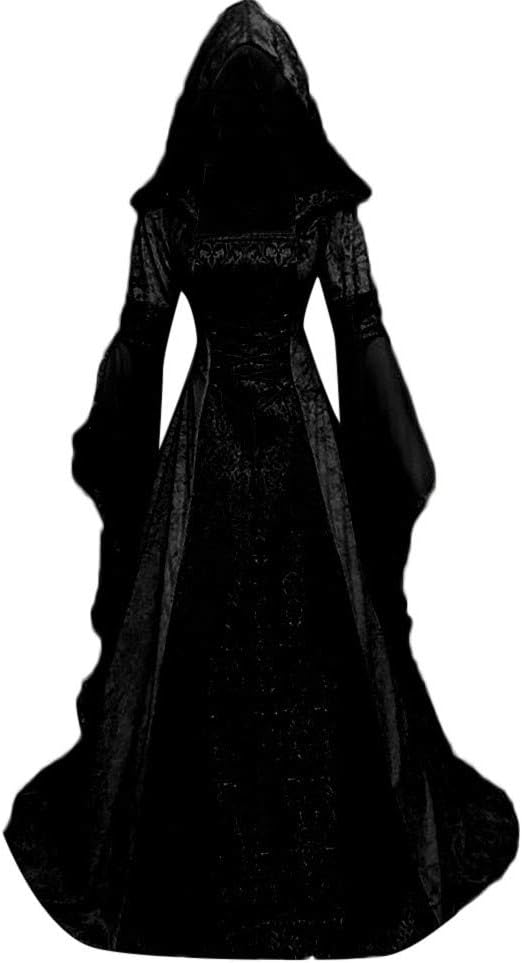 Gothic Hooded Victorian Dress - Medieval Corset Costume