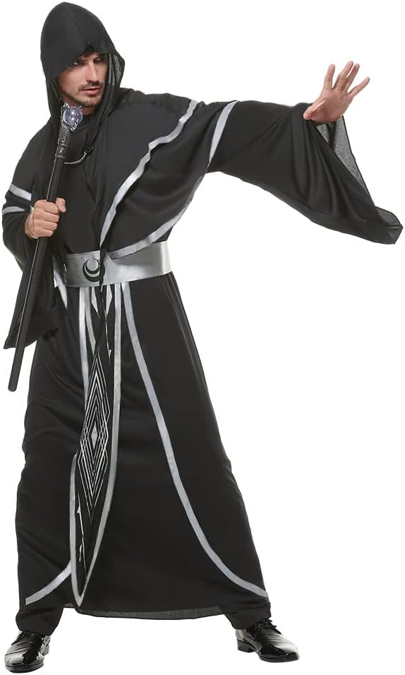 Medieval Warlock Robe Halloween Costume for Men