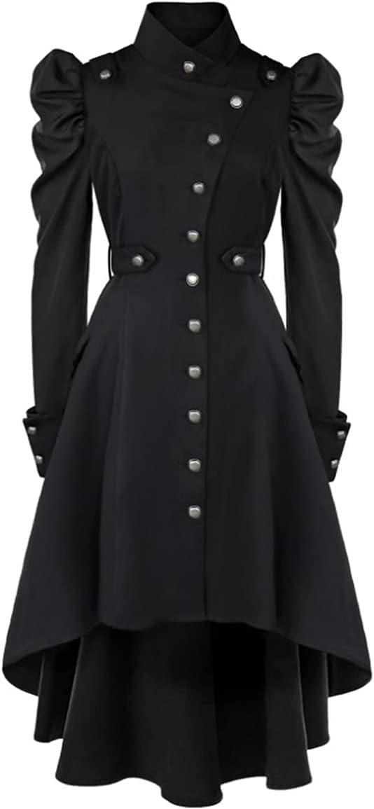 Victorian Gothic Long Trench Jacket for Halloween