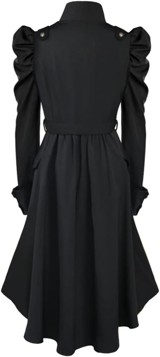 Victorian Gothic Long Trench Jacket for Halloween