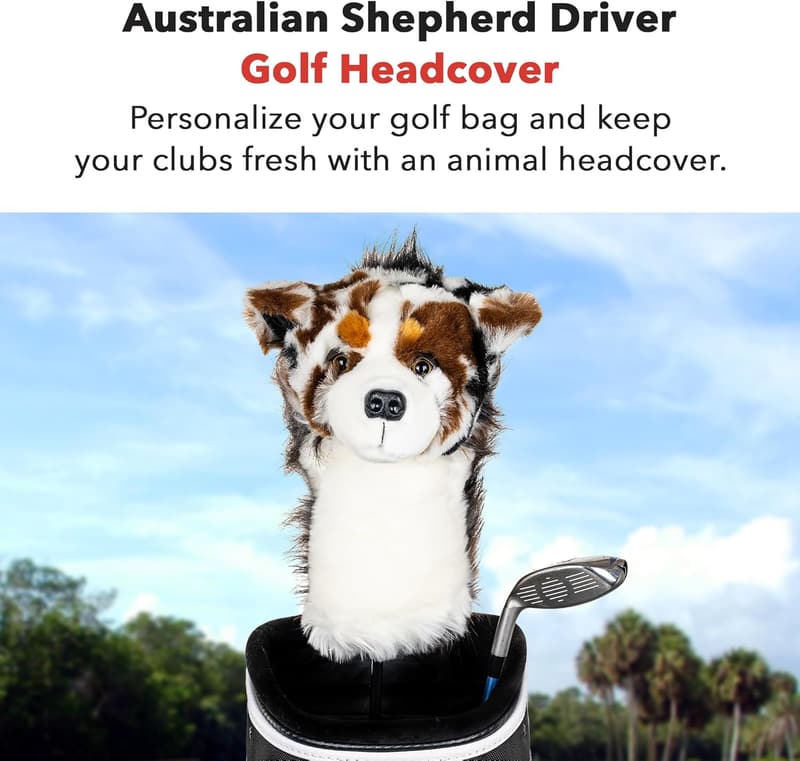 Australian Shepherd Driver Headcover | Premium Golf Club Protection