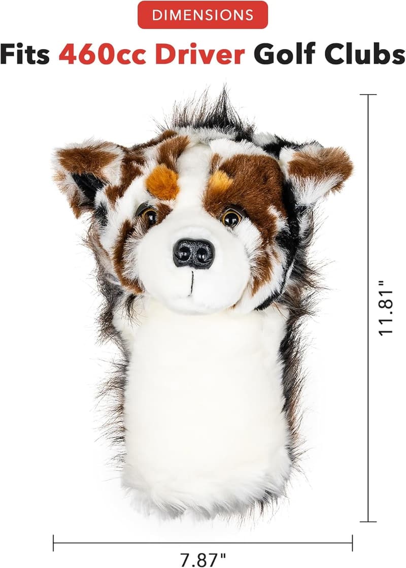 Australian Shepherd Driver Headcover | Premium Golf Club Protection