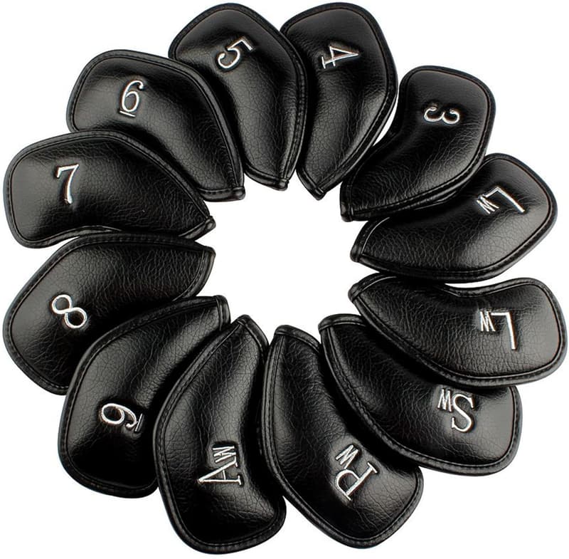 Custom Thick Synthetic Leather Golf Iron Head Covers Set