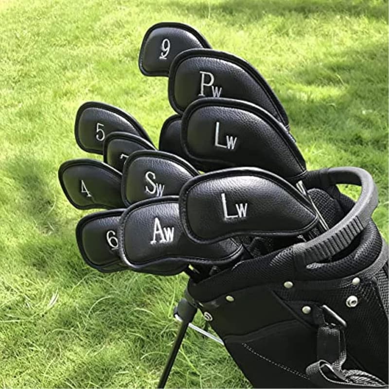 Custom Thick Synthetic Leather Golf Iron Head Covers Set