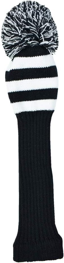 Golf Club Head Covers Set - Knitted Stripes for Drivers & Fairways