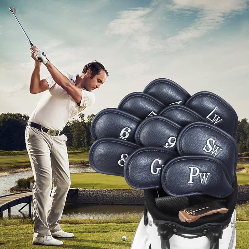 Customizable Magnetic Golf Iron Headcovers with Large Number