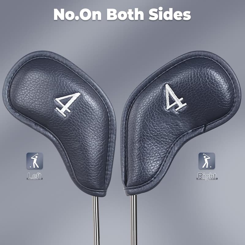 Customizable Magnetic Golf Iron Headcovers with Large Number
