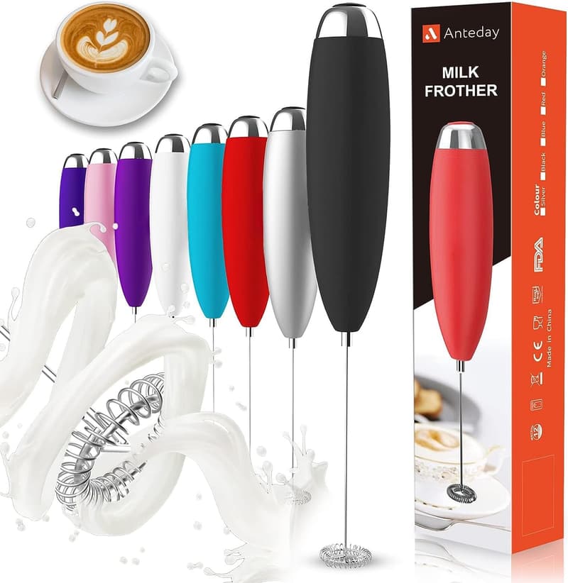 Handheld Electric Milk Frother for Coffee & Matcha