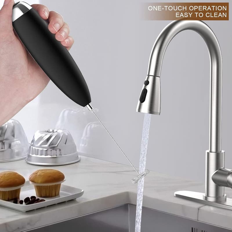 Handheld Electric Milk Frother for Coffee & Matcha