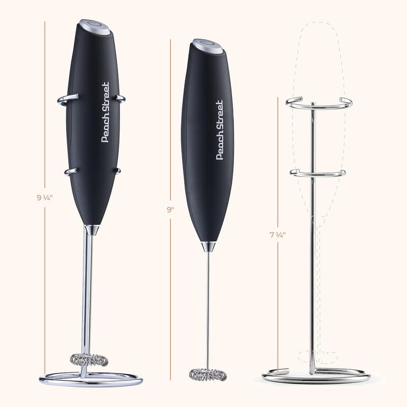 Battery Operated Stainless Steel Milk Frother for Coffee & Lattes