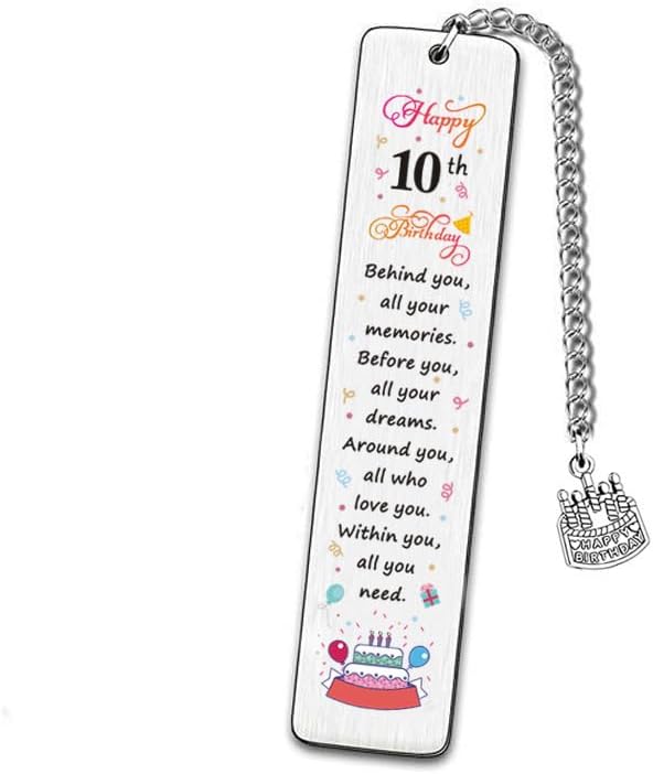 10th Birthday Bookmark for Book Lovers - Gift for Kids