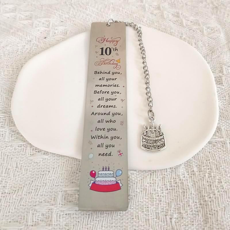 10th Birthday Bookmark for Book Lovers - Gift for Kids