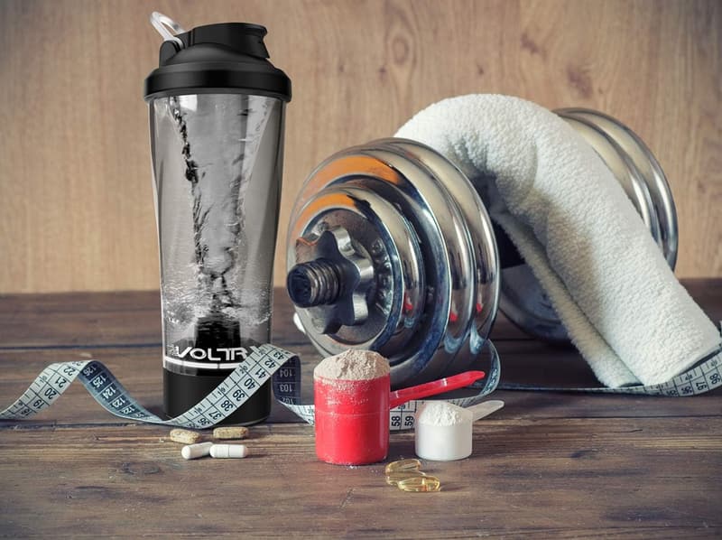 Premium Electric Protein Shaker Bottle - 24 oz, BPA-Free, USB Rechargeable