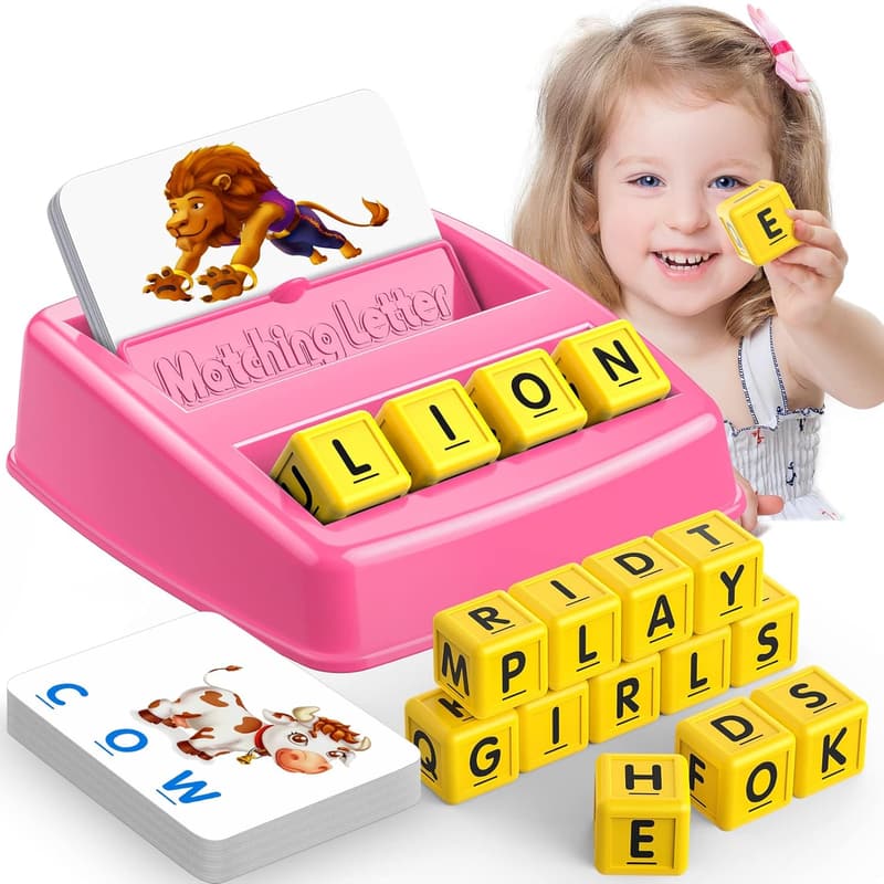 Matching Letter Spelling Game for Preschool Girls, Ages 3-8