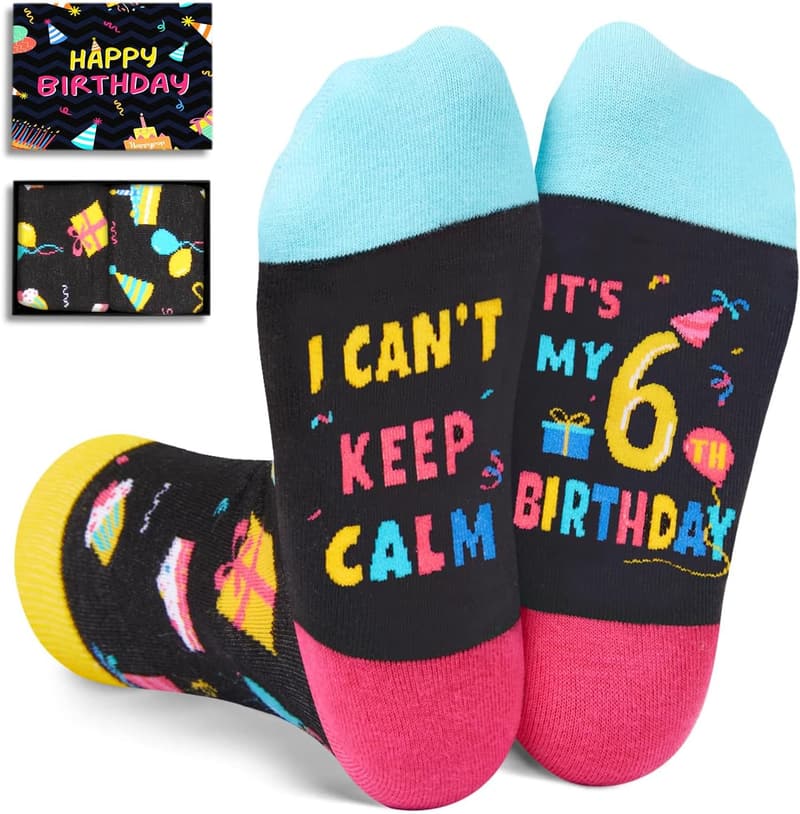Tween Birthday Gift Socks for Kids Age 5-12 - Gift Boxed