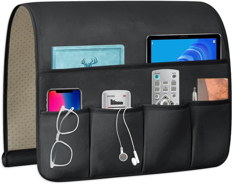 Couch Caddy Organizer with 5 Pockets for Remote and Essentials