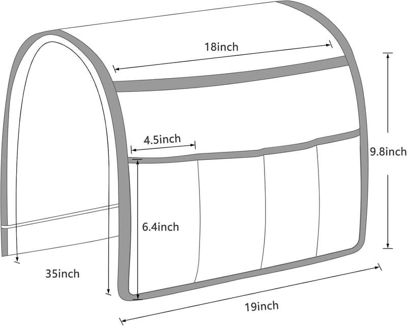 Couch Caddy Organizer with 5 Pockets for Remote and Essentials