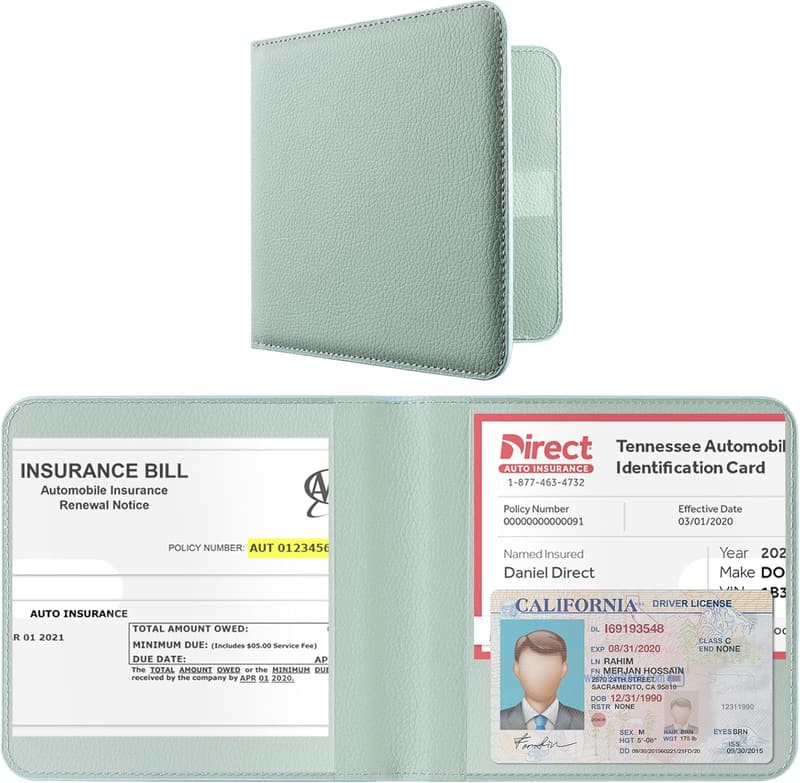Car Registration & Insurance Holder - Glove Box Organizer
