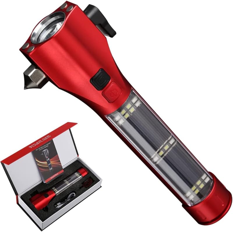 Multifunctional Safety Tool: Emergency Flashlight & Car Escape Device