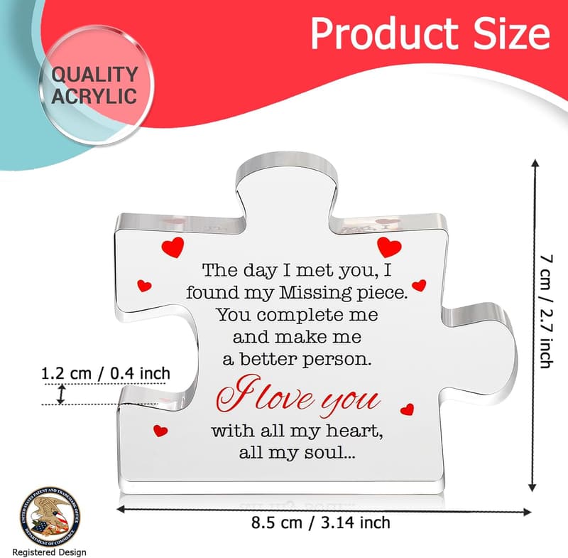 Valentine's Day Acrylic Love Puzzle for Couples