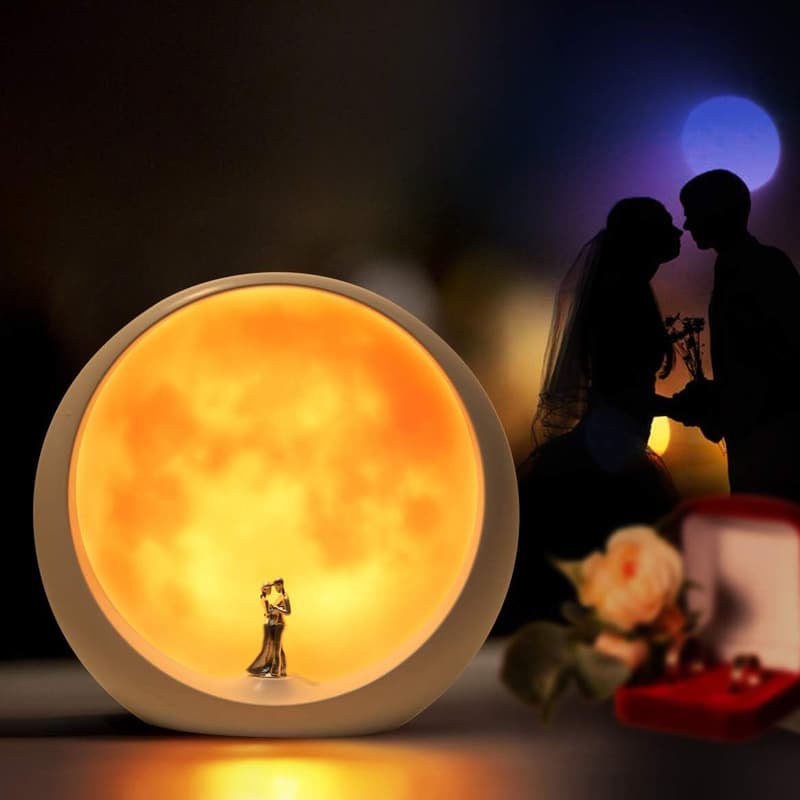 Anniversary Moon Lamp Night Light for Couples