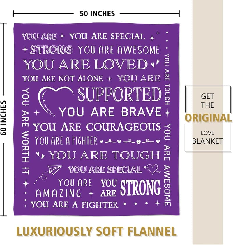 Inspirational Get Well Blanket for Women, 60'' x 50''