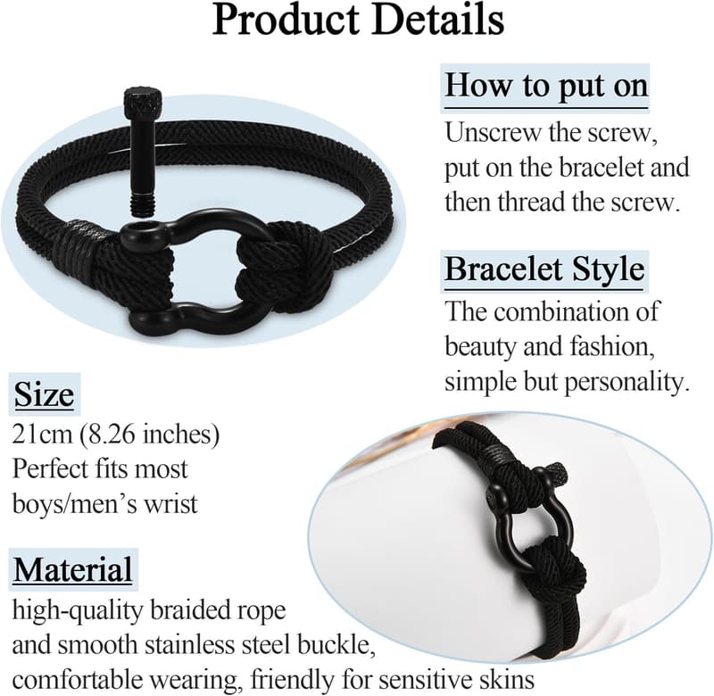 Boys' Birthday Bracelet Gift for 13th to 21st Birthday