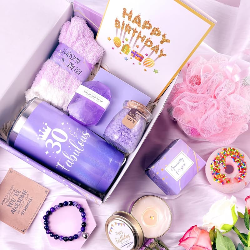 30th Birthday Gift Basket for Women - 30 and Fabulous