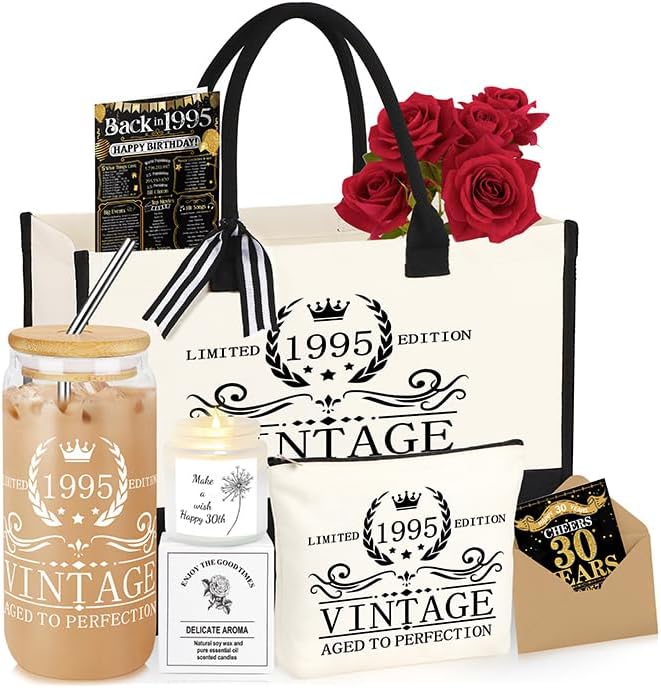 40th-60th Birthday Tote Bag Gift Set for Women