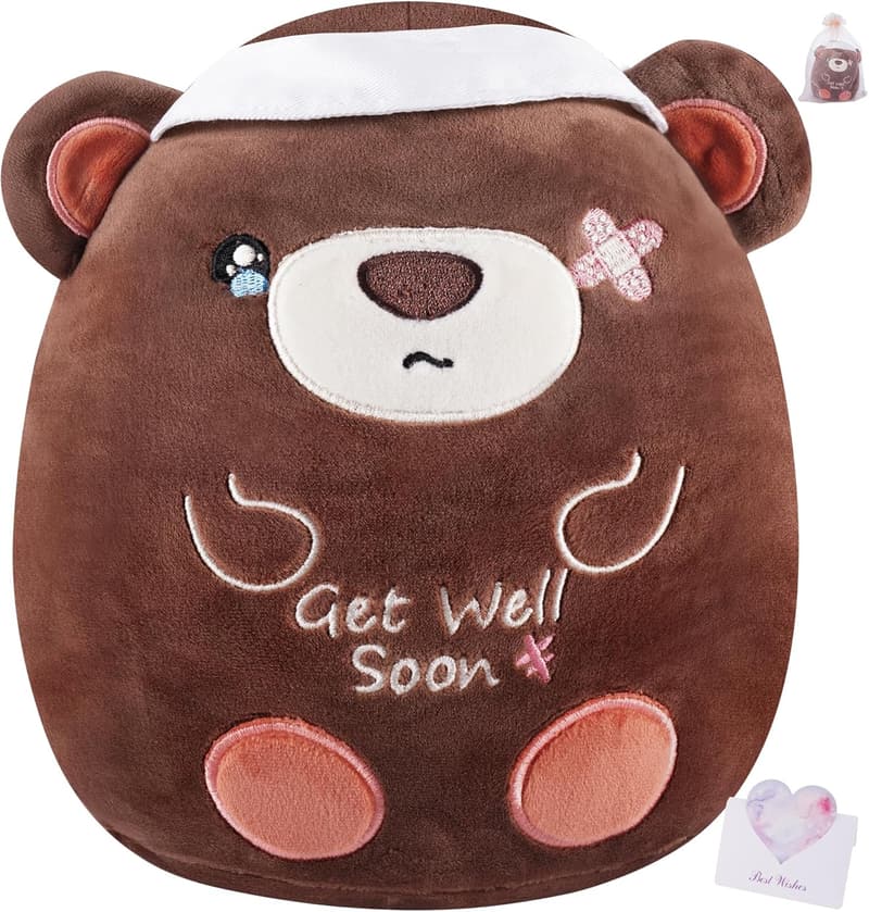 Get Well Soon Teddy Bear Plush Toy - 8 Inch Kids' Gift