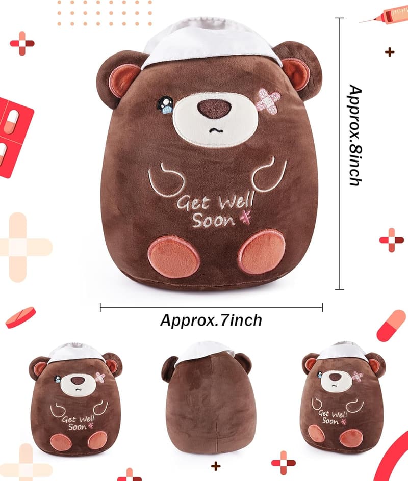 Get Well Soon Teddy Bear Plush Toy - 8 Inch Kids' Gift
