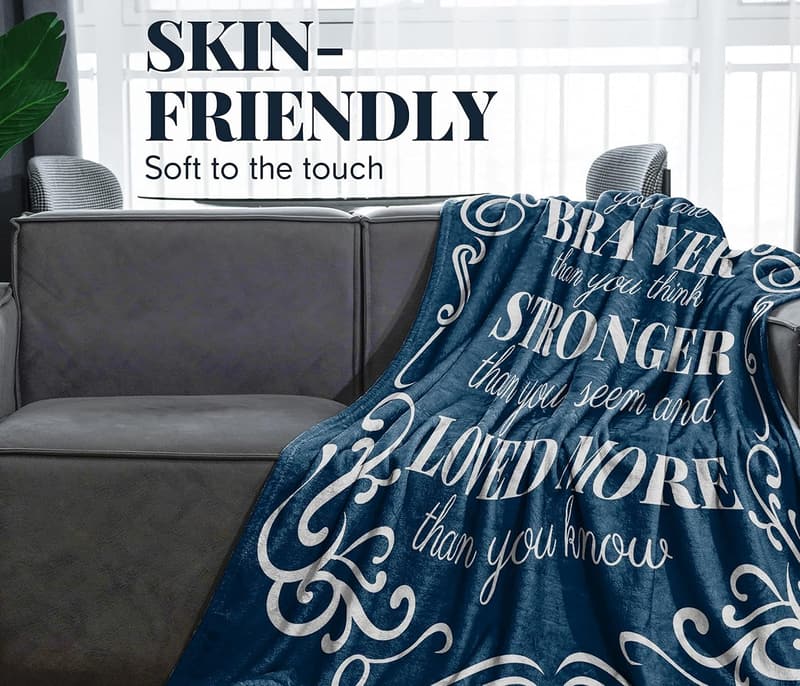 Get Well Soon Flannel Throw Blanket for Recovery - 50'' x 65''