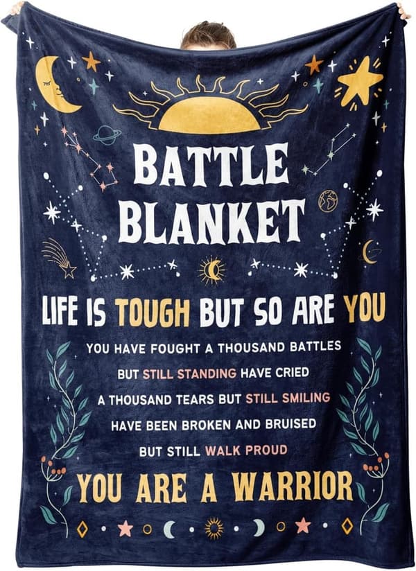 Inspirational Cancer Care Blanket for Women – Get Well Soon Gift