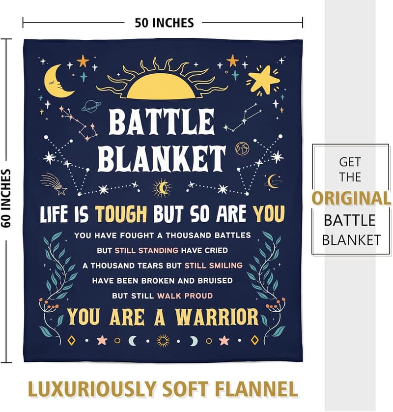 Inspirational Cancer Care Blanket for Women – Get Well Soon Gift