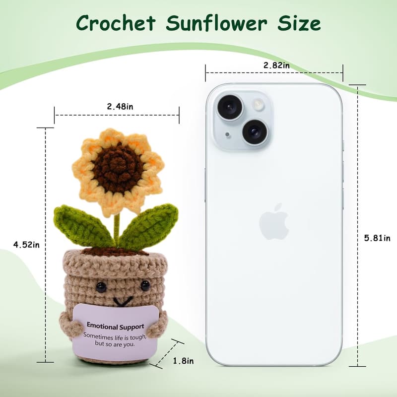 Get Well Sunflower Gift with 50+ Inspirational Notes for Women