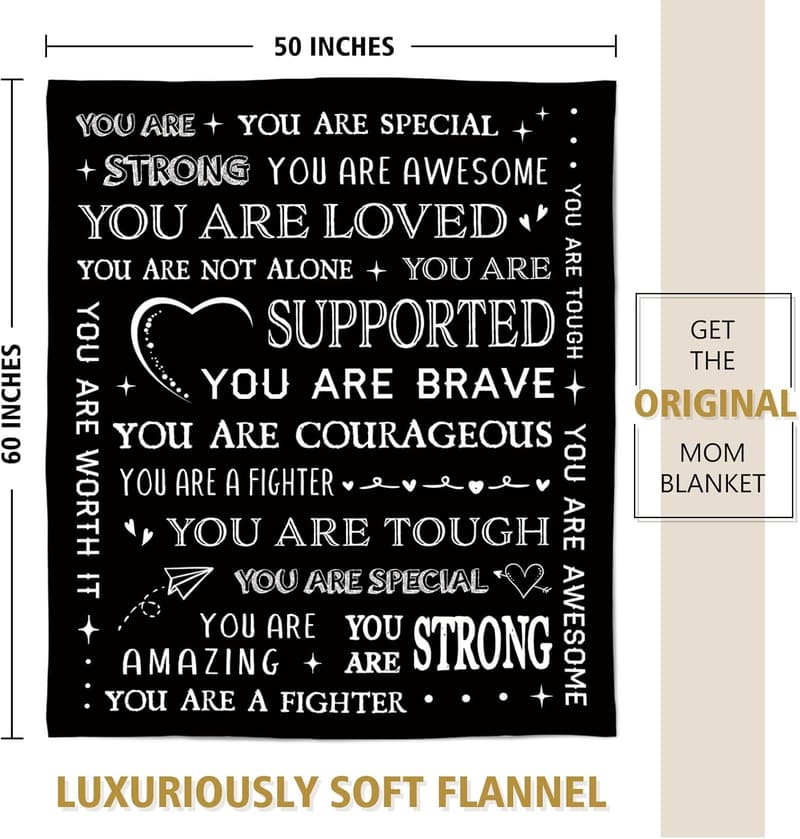 Get Well Soon Blanket - Inspirational Gift for Anyone, 60'' x 50''