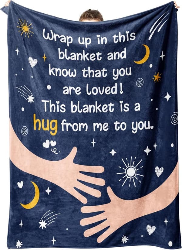 Get Well Hug Blanket with Inspirational Words - 50